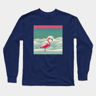 Snow Flamingo Long Sleeve T-Shirt